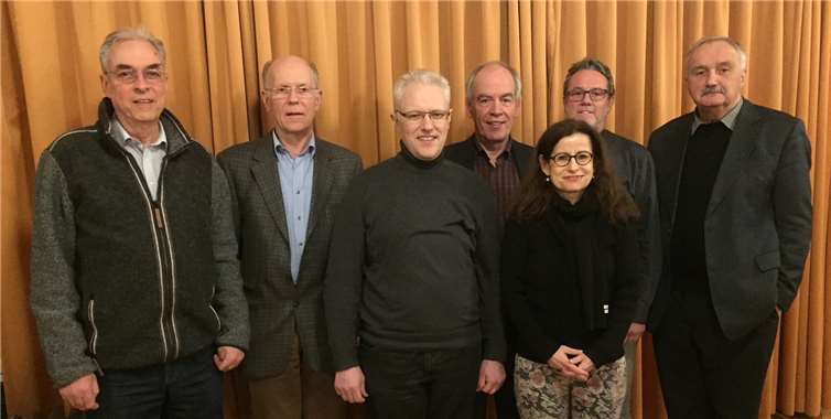 V.l.: Dr. Martin Zielinski, Georg Ritgen, Georg Kluth, Lorenz Dierschke, Elisabeth John-Krupp, Dr. Reinhold Malcherek und Rainald Ollig. Privat