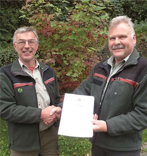 (V.l.) FAM Wagner, OFR Schmitz. Andreas Michel, Landesforsten RLP