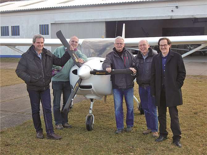 (V.l.) Frank Vervoorst, Erster Vorsitzender Dr. Martin Wagner, Schatzmeister Jürgen Grosche, Geschäftsführer Manfred Dohmann und Ernst Durwen, 2. Vorsitzender. privat