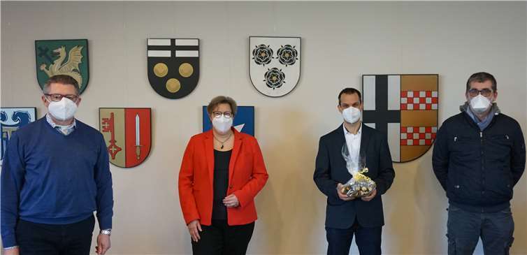 V.l. Hans Dieter Wirtz, Petra Kalkbrenner, Christian Kaiser und Robert Möser. Foto: Gemeinde Swisttal