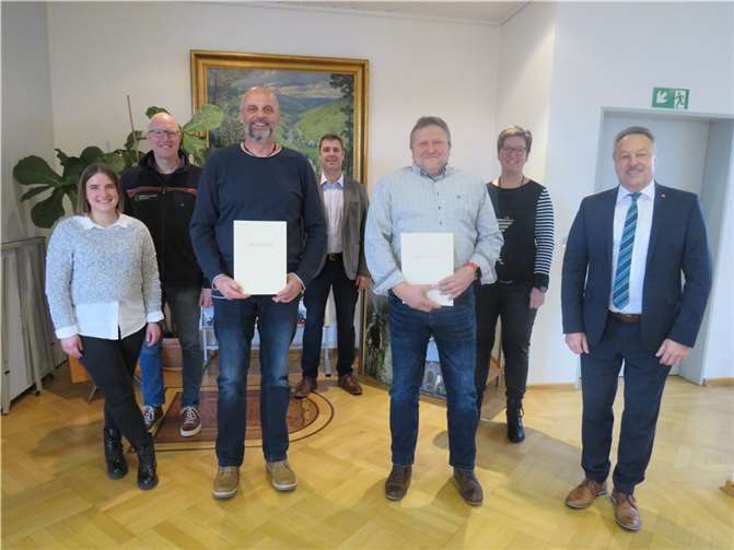 V.l.: Hans-Werner Breithausen, Stephanie Flemmer, Joachim Puderbach, Dirk Muscheid, Helmut Meurer, Sebastian Grobbel und Verena Weber.Foto: privat