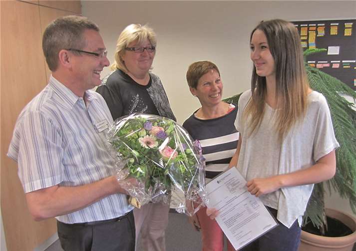 V.l.: Hermann Josef Bliersbach, Monika Adorf, Monika Vilz und Laura Hojnik.privat