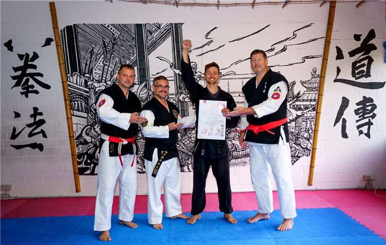 (V.l.) Jörg Etwein, Dennis Mohr, Wladi Metzger, Toni Finken-Schaffrath.privat