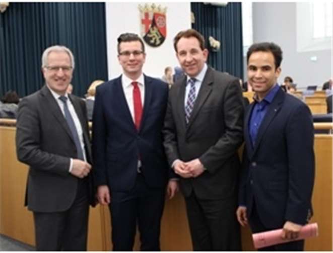 V.l. Josef Dötsch, MdL, Martin Wölbert, Matthias Lammert, MdL und Andreas Unger. Privat