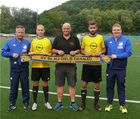 V.l.: Maurice Marquet, Jürgen Lenz, Christian Müller, David Neiß, Valentin Dismon.privat