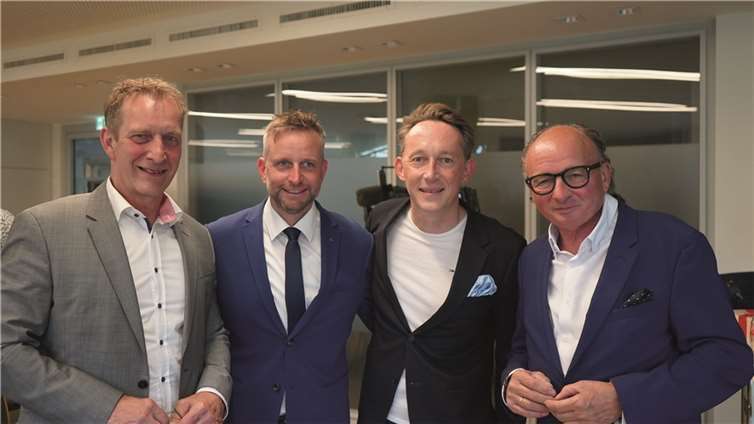 V.l.: Max Mumm, Marko Boos, Marc Ruland und Achim Hütten. Foto: Nick Quint