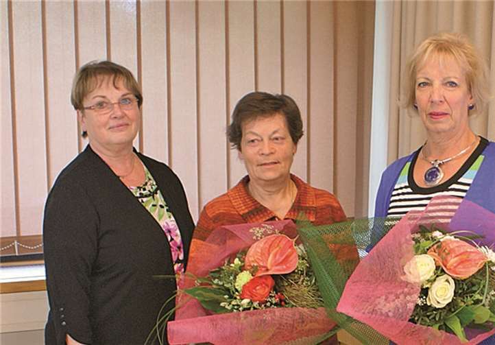 (V.l.) Mechtild Zilles, 1. Vorsitzende der Kath. Familienbildungsstätte Neuwied , Therese Wieland, Lilo Jaschik, Ingeborg Peschke, 2. Vorsitzende der Kath. Familienbildungsstätte Neuwied.  Privat