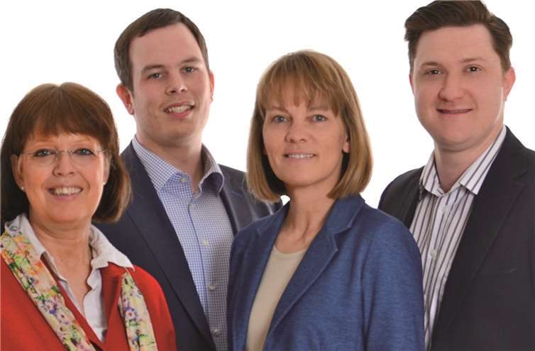 (V.l.) Monika Wolf-Umhauer, Philipp Euker, Monika Goldammer, Sascha Seniuk.  Privat