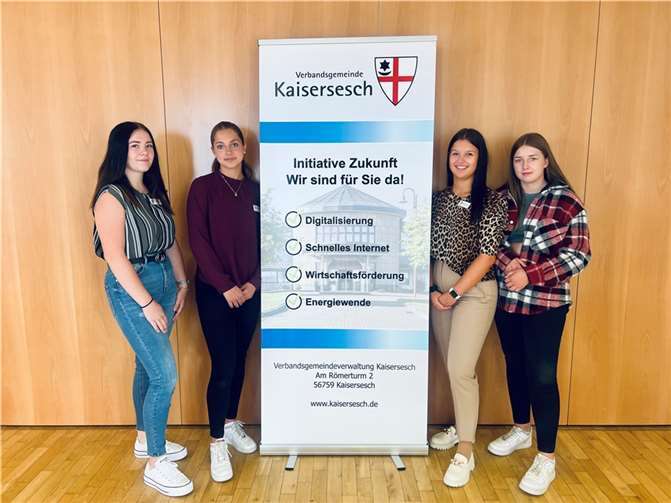 V.l.: Nele Dietzen, Diana Schiller, Sarah Ackermann und Karina Miloloza  Foto: Verbandsgemeinde Kaisersesch