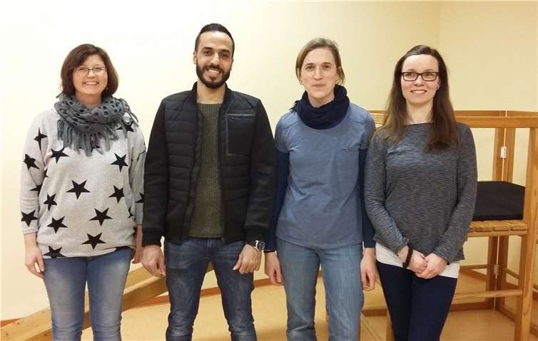 V.l.: Nicole Walter (Schriftführerin), Youssef Alkarro (Geschäftsführer), Alina Schwickerath (Erste Vorsitzende), Miriam Lehnertz (Beisitzerin), es fehlt: Annette Gorges (Beisitzerin).privat