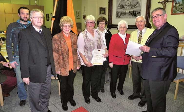 V.l. Norman Kuhstoß, Dr. Hans Kuhn, Marianne Sturm, Erika Kriechel, Margret Segscheidner, Margret Hintzen, Helmut Hintzen, Paul Gieler. privat