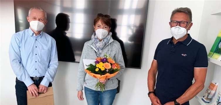 V.l.: Ortsbürgermeister Herr Währ, Frau Dammer, Erster Beigeordneter Herr Piroth.Foto: privat