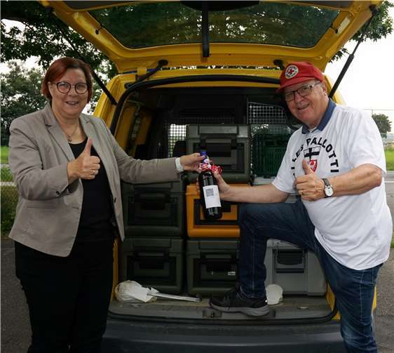 V.l. Petra Kalkbrenner und Alfred Eich. Foto: Gemeinde Swisttal