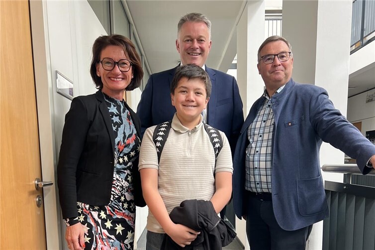 V.l. Petra Schneider MdL, Anton Schumacher, Gordon Schnieder MdL, Horst Gies MdL