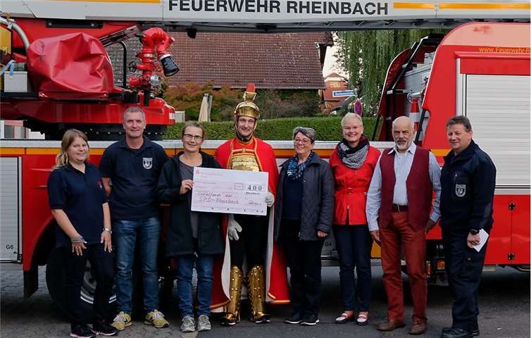 V.l. Regina Esser, Rainer Girkens, Andrea Kaminski, Jürgen Esser (Sankt Martin), Corinna Schulze-Quabis, Donate Quadflieg, Gert-Uwe Geerdts, Thomas Gundlach. Feuerwehr Rheinbach