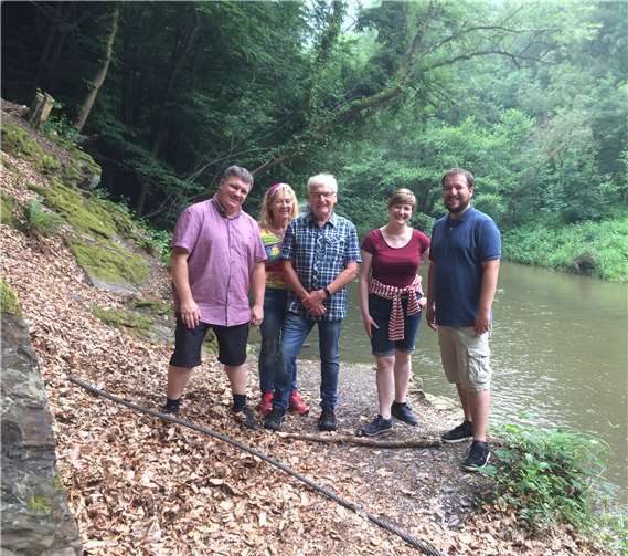 (V.l.) Rüdiger Fuhrmann, Ulrike Görtz, Johannes Fuhrmann, MdL Katharina Binz und Christoph Scheuer. privat