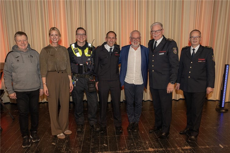 V.l.: Thomas Eickmann, Nathalia Rocke, Benni Pajung, Stefan Fetting, Ralf Rohrmoser von-Glasow, KBM Stefan Gandelau, stellv. KBM Markus Zettelmeyer. Fotos: privat