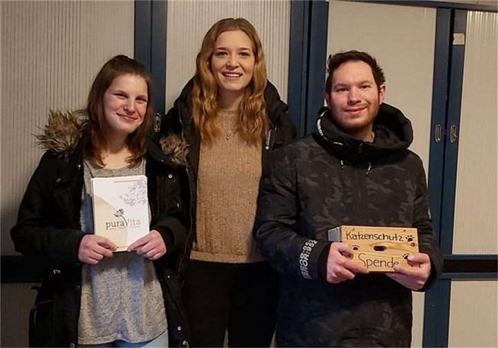 V.l.: Vanessa-Sofie, Frau Zimmer, Florian. Foto: privat