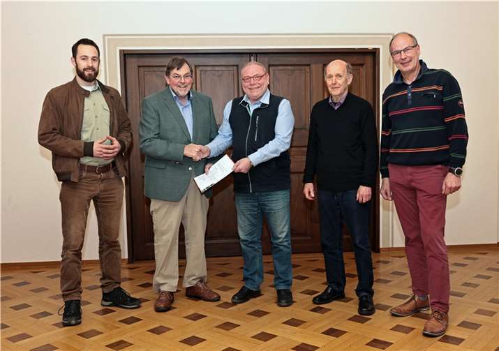 V.l.: Wolfhard Klein, Bernd Schiffarth, Bernd Koll, Manfred Korden, Arnold Hoffmann. Foto: Werner Dreschers