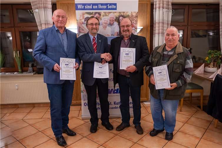 V.li. Achim Haubenreißer, Hans-Werner Kaiser, Karl Josef Rings, Hilarius Balensiefen.