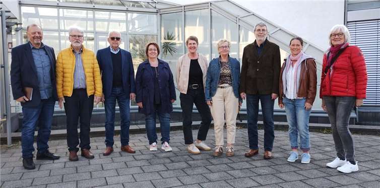 V.li. Albert Weiler, Karl-Heinz Krambeer, Bernd Scharn, Kerstin Pretz, Sabine Simon, Monika Berg, Ingo Neumann, Claudia Brüggemeyer, Sigrid Theisen-Dörr. Foto: privat