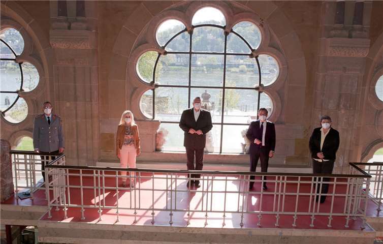 V.li. BAAINBw-Vizepräsident Generalmajor Gert Nultsch, BAAINBw-Präsidentin Gabriele Korb, SPD-Bundestagsabgeordneter Dr. Joe Weingarten, SPD-Bundestagskandidat Dr. Thorsten Rudolph, BAAINBw-Vizepräsidentin Annette Lehnigk-Emden.Foto: privat