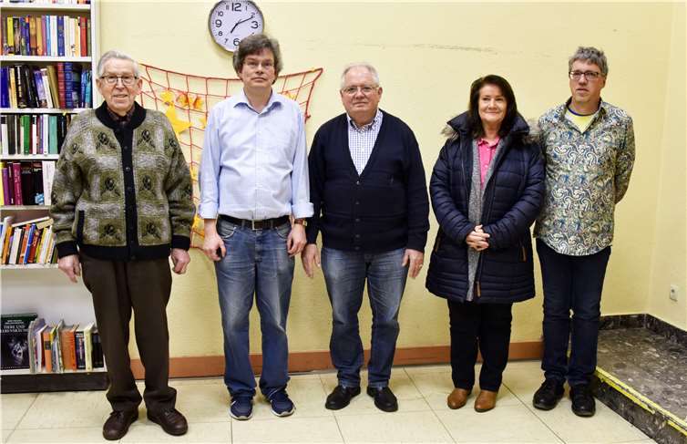 V.li. Beisitzer Heinz Neumann, Stellvertretender Vorsitzender Hans Joachim Wiebel Vorsitzender Günter Schlig, Schriftführerin Alwine Wentzel und Kassierer Ralf Meier.Foto: Rüdiger Brennig
