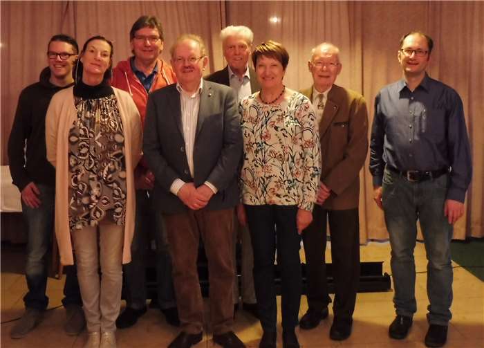 Vorträge, Führungen und Exkursion sind geplant V.li. Ben Kohlbecher, Ruth Blecher, Uwe Rademaker, Dr. Hubertus Seibert, Georg Eberle, Ellen Halbrodt, Toni Schmitt und Bernd Geil.Foto: privat