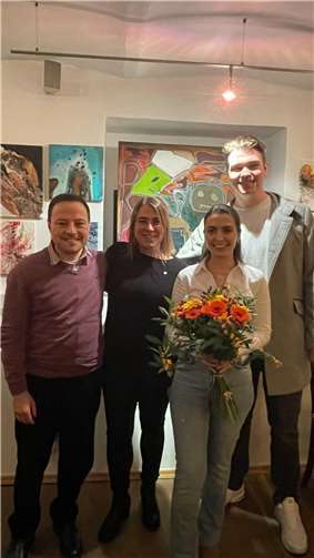 V.li. Dr. Andreas Wilhelm Lukas, Natalie Cramme-Hill (Landesvorsitzende Grüne Rheinland-Pfalz), Lisa Agus und Yannik Maasß. Quelle: Kreisgrüne Rhein-Lahn