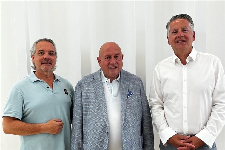 V.li. Dr. Helmut Kittler, Leo Biewer und Dr. Karlheinz Sonnenberg.
