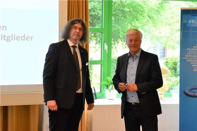 V.li. Dr. Thomas Kinsky und Dr.-Ing. Wolfgang Gassen.# Foto: VDI Mittelrhein/Sander Kinsky