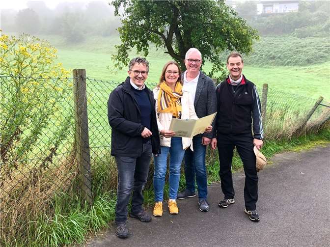 V.li. Dr. Thorsten Rudolph, Ute Wierschem, Thomas Kirsch und Markus Zwanenburg. Quelle: SPD Arenberg-Immendorf