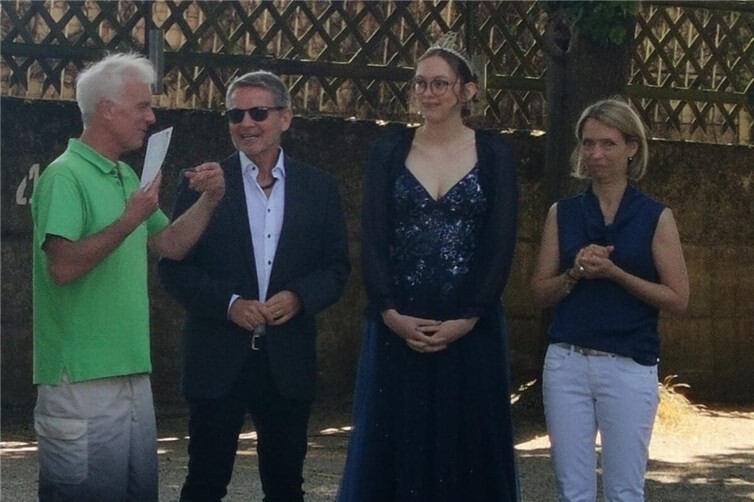 V.li. Frank Schruhl, Peter Busch, Elisa I.,Esther Zimmermann
