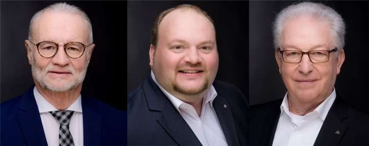 V.li. Fritz Naumann, Thorsten Schneider und Manfred Bastian.Quelle: SPD-Stadtratsfraktion