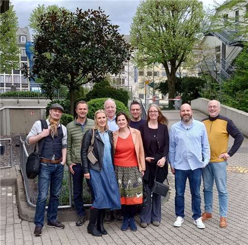 V.li. HWK: Thomas Risser, Anke Altmeyer. Grüne Mayen-Koblenz: Bernd Huster, Klaus Meurer, Rebecca Stallbaumer, Martin Jende, Sabine Granzow, Maik Krüger und Martin Schmitt.  Foto: Presstestelle Kreistagsfraktion