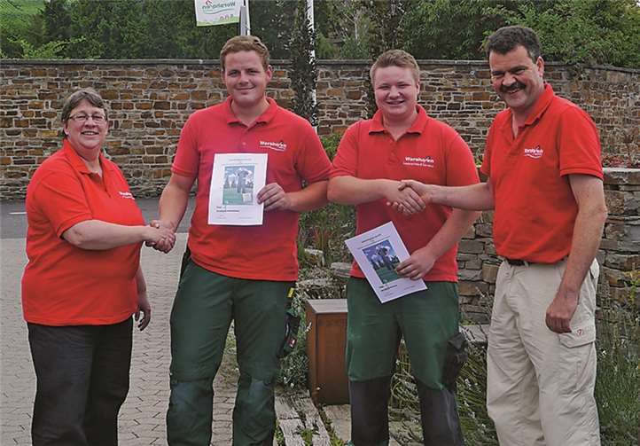 V.li. Hanna Wershofen, Lukas Radermacher, Julian Tappe, Ralf Wershofen privat