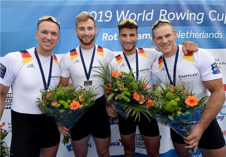 V.li. Hans Gruhne (RC Potsdam), Max Appel (SC Magdeburg), Timo Piontek(Koblenzer RC Rhenania), Karl Schulze (Berliner RC).Foto: privat
