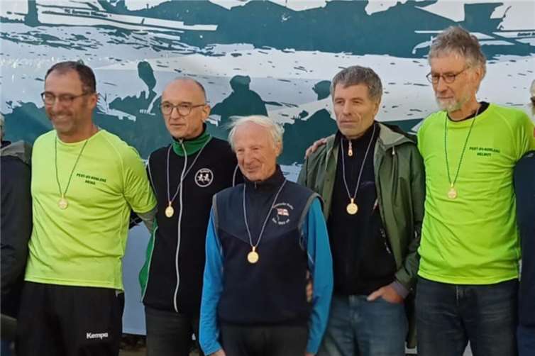 V.li. Heiko Löwenstein, Wolfgang Sauerborn, Hartmut Kosche, Hans-Jürgen Schwan und Helmut Müller.  Foto: Veranstalter