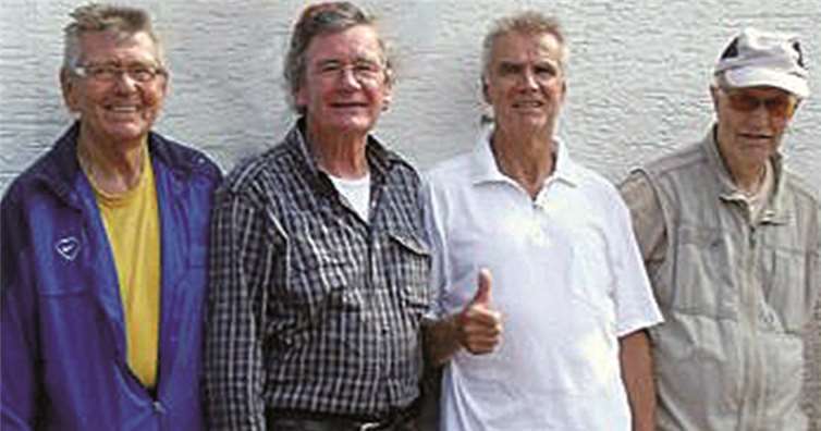 V.li. Helmut Abresch, Hans Piek, Werner Itzerott, Wilfried Oettgen, Wolfgang Meyer und Rolf Hill. privat
