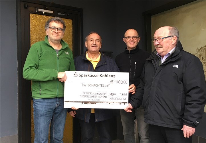 V.li. Jürgen Michel, Manfred Lorisika, Erich Weber und Winfried Lochbaum.Quelle: Männergesangverein 1856 Neuendorf