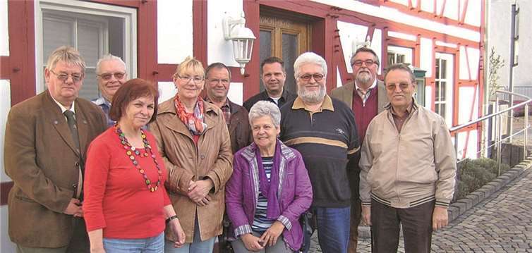 V.li. Jürgen Schmitz, Dieter Schwabe, Ursula Kurrat, Maritta Mauelshagen, Erich Spitz, Helene Kagel, Gerhard Hogrebe, Josef Over, Rainer Mauelshagen, Heribert Wiesemann. privat