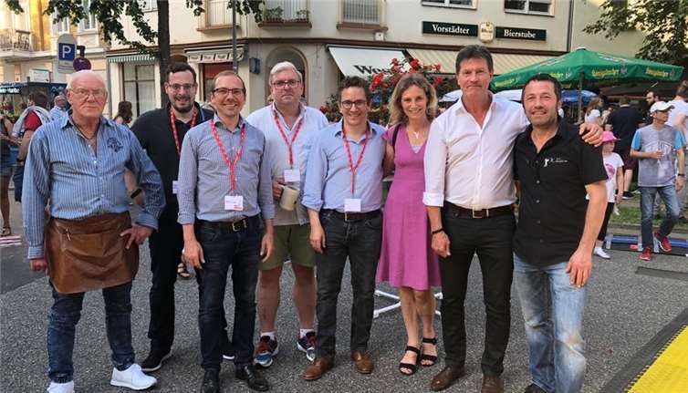 V.li. Karl Heinz Hummel, Martin Schlüter, Martin Lips, Holger Kumm, Dr. Thorsten Rudolph, Dr. Anna Köbberling MdL, Detlev Pilger MdB und Fadbardh Koch.privat