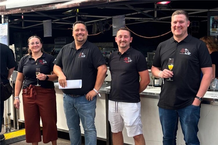 V.li. Kassenwartin Laura Fuß, 2. Vorsitzender Andreas Birtel, 1. Vorsitzender Benjamin Kadenbach, 2. Vorsitzender Michael Marx. Foto: LKG / Lisa Fuß