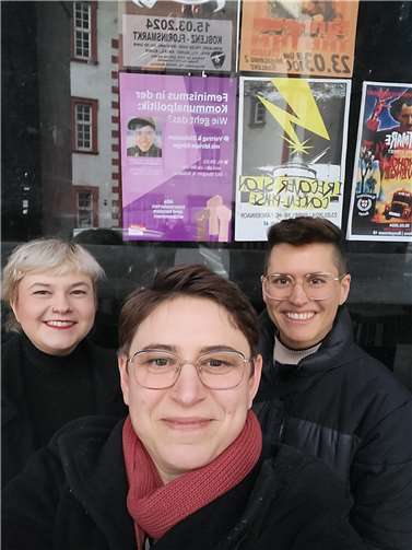V.li. Kathrin Müller, Loriana Metzger und Miriam Bürger. Foto: Loriana Metzger
