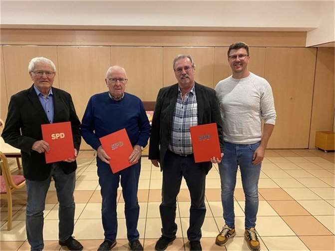 V.li. Manfred Kuhn, Willi Kohl, Reinhold Pohl, Oliver Koch