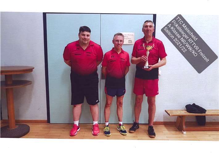 V.li. Marc Brathuhn, Joachim Drais und Klaus Meurer.Quelle: TTC Maischeid