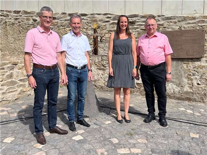 V.li. Marc Probst, Norbert Rausch, Ellen Linnenbaum und Bernhard Maas. Foto: Lars Kröller