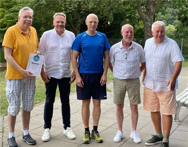 V.li. Markus Evertz, Matthias Biniok, Roland Schüttler, Thomas Bittner und Guido Ernst. Foto: SG Bad Breisig