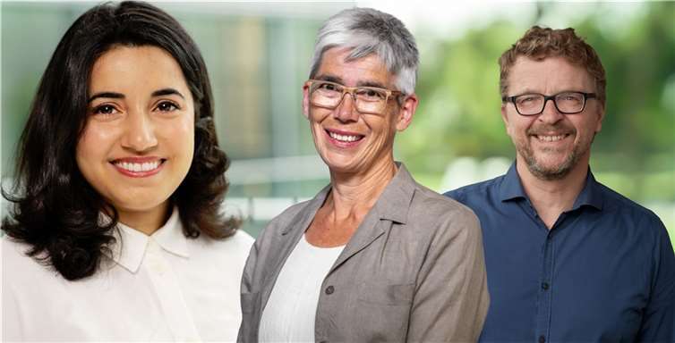 V.li. Misbah Kahn, Jutta Paulus und Carl Bernhard von Heusinger. Quelle: Grüne Kreis Neuwied