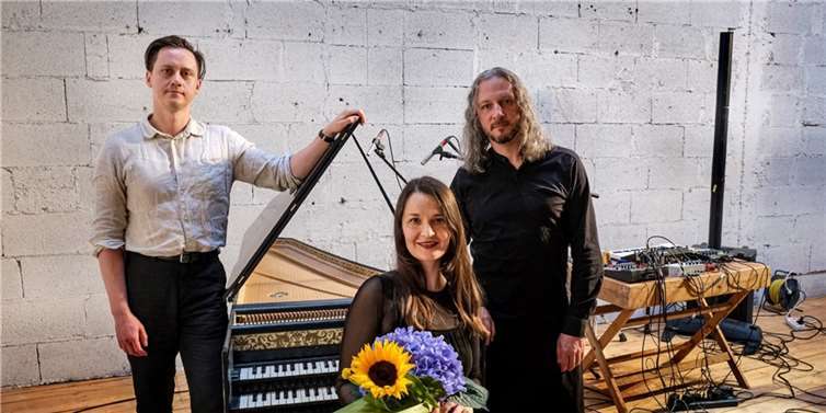 V.li. O. Spudeiko, J. Vash und M. Kolomiiets. Foto: Andreas List